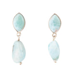 Dolce Blue Larimar and Sterling Silver Drop Earrings - Barse Jewelry