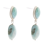 Dolce Blue Larimar and Sterling Silver Drop Earrings - Barse Jewelry