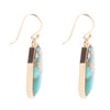 Dolce Teal Turquoise Matrix Earrings - Barse Jewelry