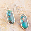 Dolce Teal Turquoise Matrix Earrings - Barse Jewelry