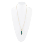 Dolce Teal Turquoise Matrix Pendant Necklace - Barse Jewelry