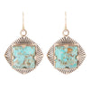 Dome Turquoise and Bronze Earrings - Barse Jewelry