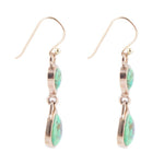 Double Drop Lime Turquoise Earrings - Barse Jewelry