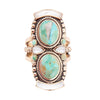 Double Up Turquoise and Mother of Pearl Ring - Barse Jewelry