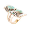 Double Up Turquoise and Mother of Pearl Ring - Barse Jewelry