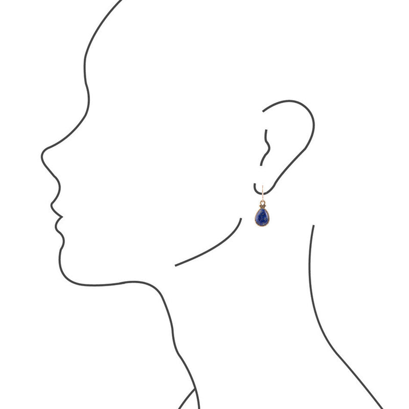 Dreamy Drop Lapis Earrings - Barse Jewelry