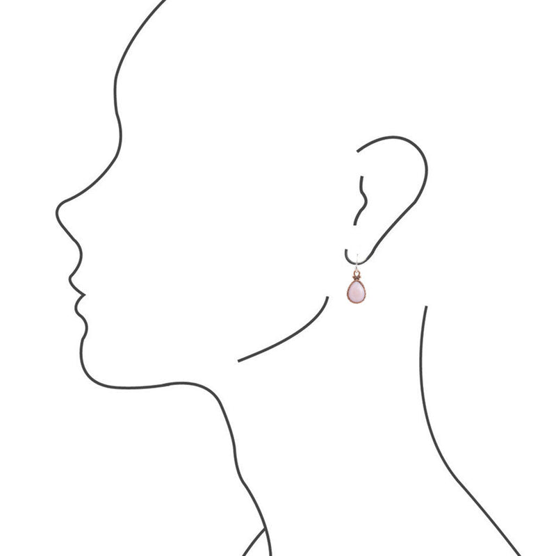 Dreamy Drop Pink Opal Earring - Barse Jewelry