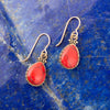 Dreamy Drop Red Howlite Earrings - Barse Jewelry