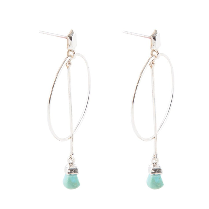 Drop a Line Earring - Sterling Sivler - Barse Jewelry