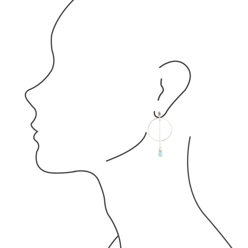 Drop a Line Earring - Sterling Sivler - Barse Jewelry