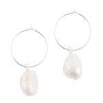 Drops of Pearl Hoop Earrings - Barse Jewelry