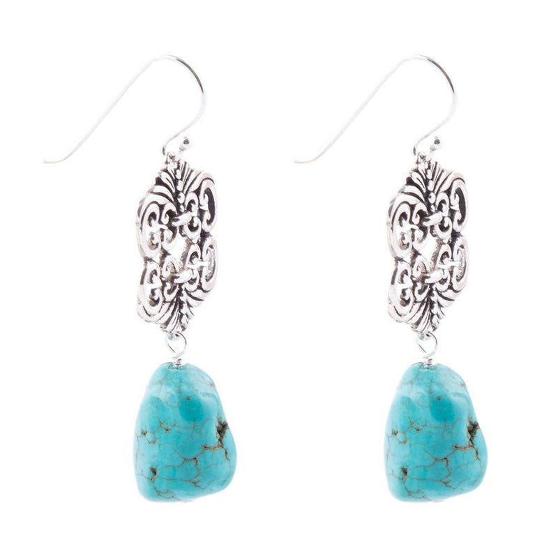 Durango Lace Turquoise Drop Earring - Barse Jewelry