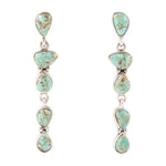 Durango Turquoise and Sterling Silver Linear Post Earrings - Barse Jewelry