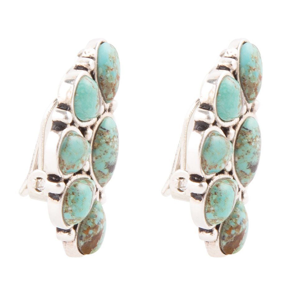 Durango Turquoise Multi Stone Clip Earrings – Barse Jewelry