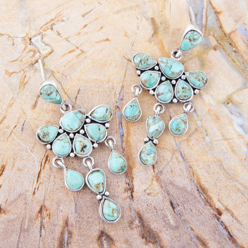 Durango Turquoise Multi Stone Post Earrings - Barse Jewelry