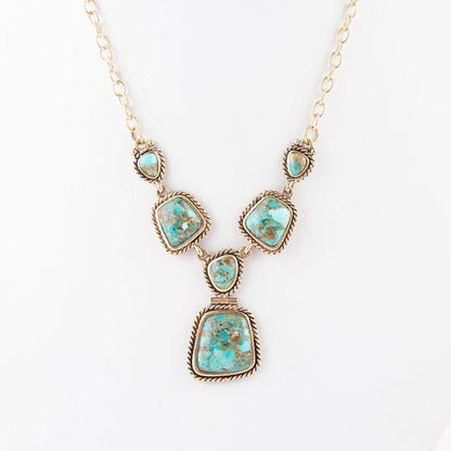 Earth and Sky Bronze Turquoise Necklace - Barse Jewelry