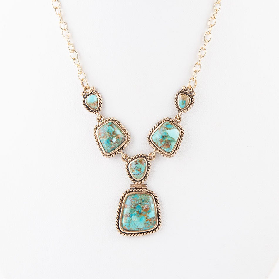 Earth and Sky Bronze Turquoise Necklace - Barse Jewelry