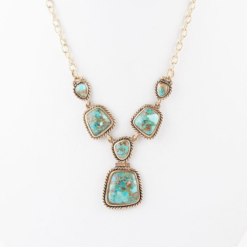 Earth and Sky Bronze Turquoise Necklace - Barse Jewelry