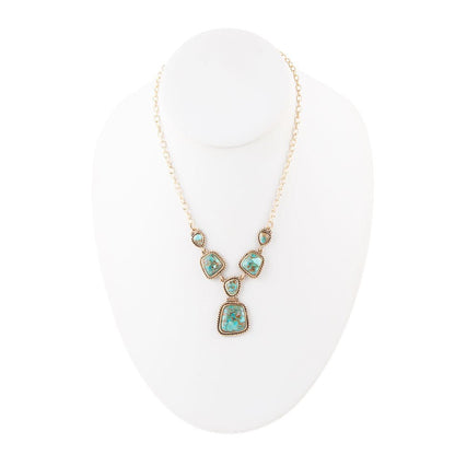 Earth and Sky Bronze Turquoise Necklace - Barse Jewelry