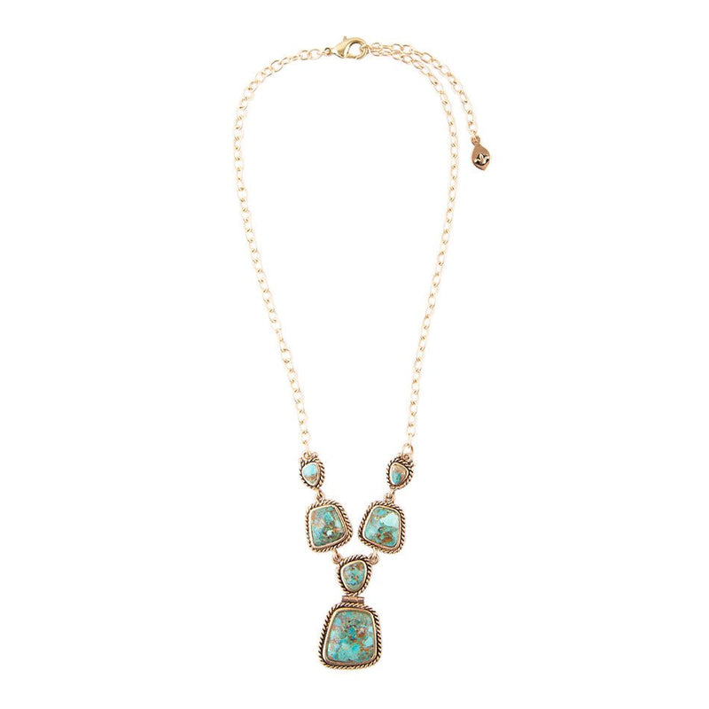 Earth and Sky Bronze Turquoise Necklace - Barse Jewelry