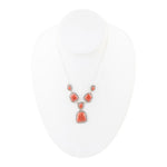 Earth and Sky Orange Sponge Coral & Sterling Necklace - Barse Jewelry