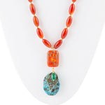 Earthly Jewels Long Agate Slab Necklace - Barse Jewelry