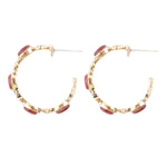 Enchanted Leaves Carnelian Hoop Earrings - Barse Jewelry