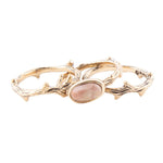 Enchanted Vines Salmon Jasper Stack Ring Set - Barse Jewelry