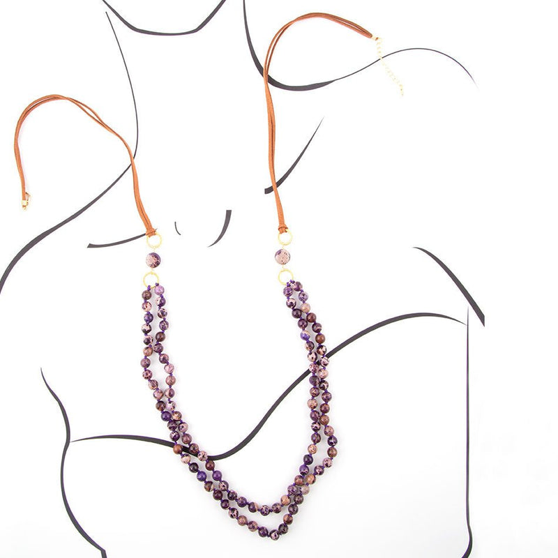 Epic Journey Purple Jasper Necklace - Barse Jewelry