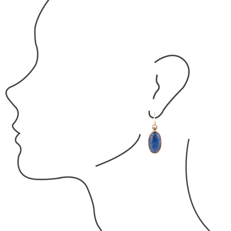 Eternally Lapis Bronze Earrings - Barse Jewelry