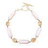 Etta Pink Opal and Yellow Quartz Bronze Toggle Bracelet - Barse Jewelry