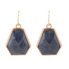 Faceted Dumortierite Earrings - Barse Jewelry