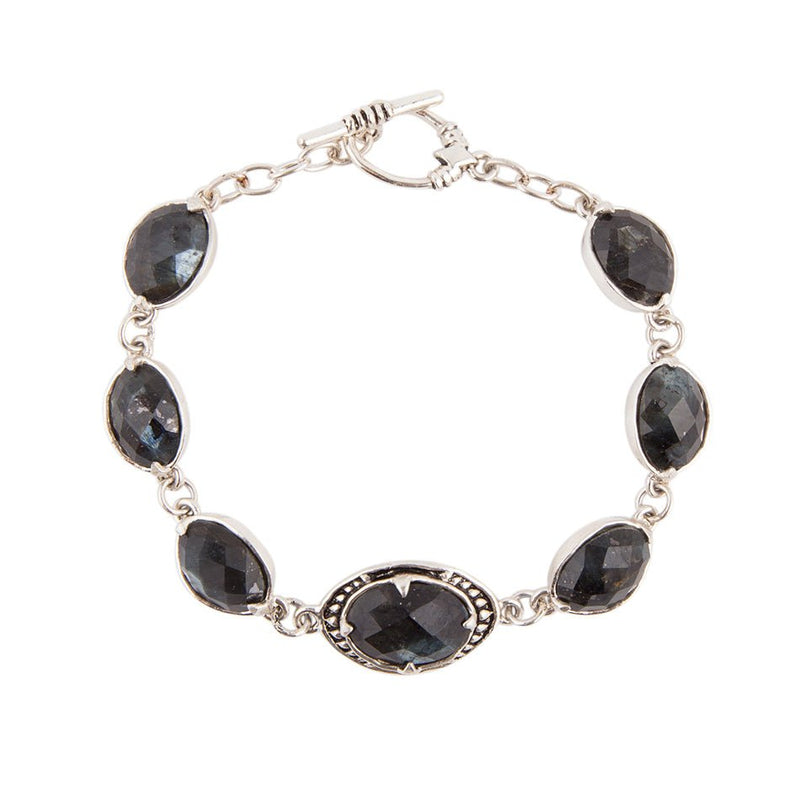 Faceted Midnight Labradorite Link Bracelet - Barse Jewelry