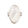 Faceted Mother of Pearl and Sterling Silver Oval Ring - Barse Jewelry