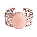 Faceted Peach Aventurine Copper Statement Cuff - Barse Jewelry