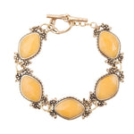 Faceted Yellow Aventurine Link Bracelet - Barse Jewelry