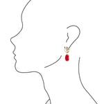 Facets of Red Coral Drop Earrings - Barse Jewelry