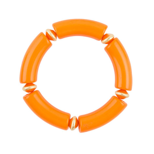 Bright Orange Resin Bracelet