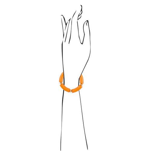 Fant-abulous Orange Resin Bracelet - Barse Jewelry