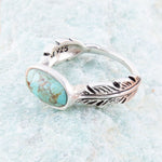 Feather Sterling Silver and Turquoise Ring - Barse Jewelry