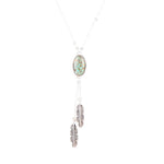 Feather Turquoise and Sterling Silver Necklace - Barse Jewelry