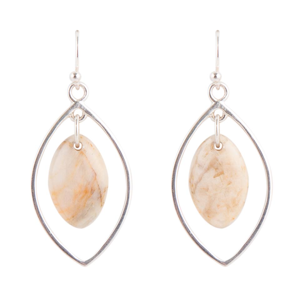 Feldspar and Sterling Silver Earrings - Barse Jewelry
