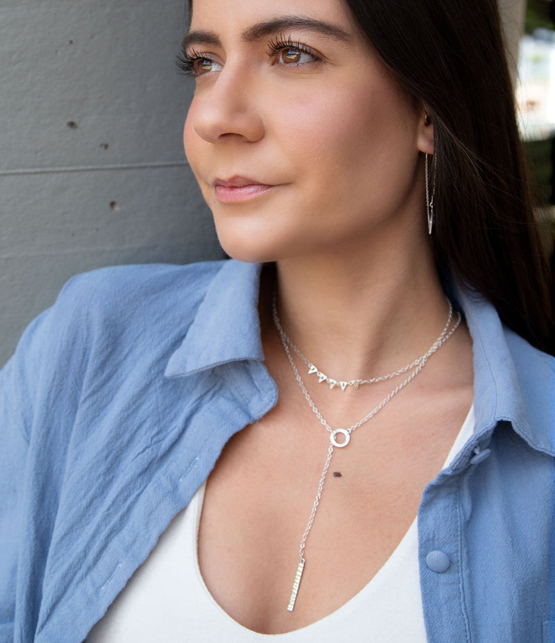 Flag It Marcasite and Silver Necklace - Barse Jewelry