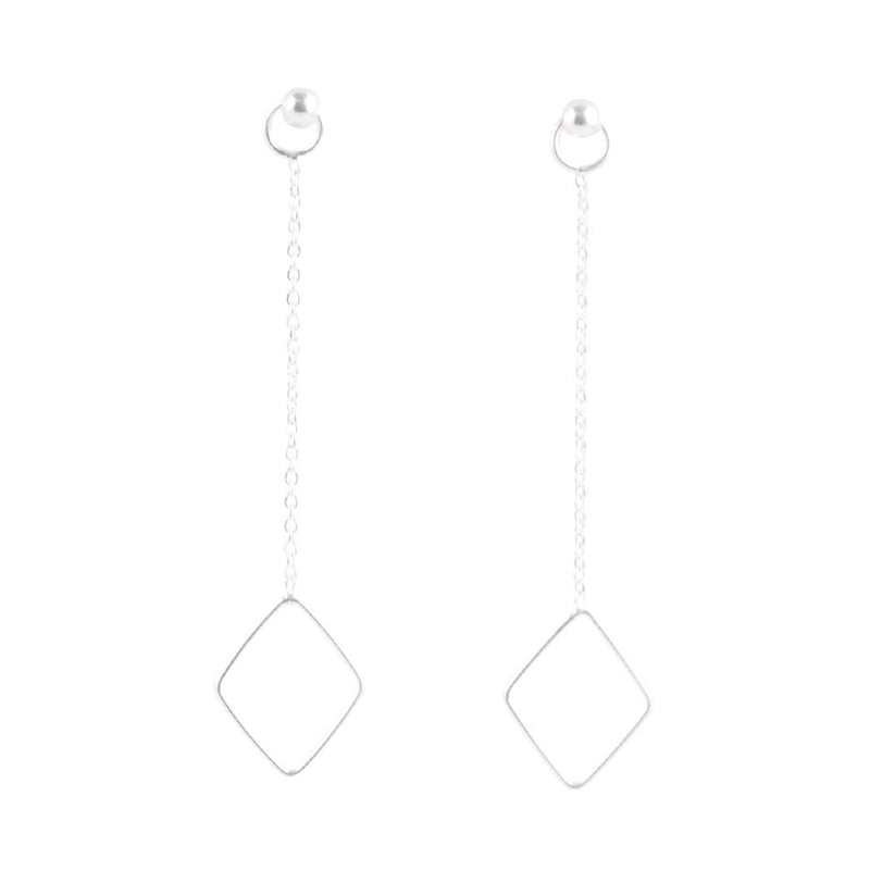 Float On - Sterling Diamond Shape Earring - Barse Jewelry