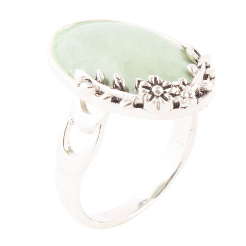 Floral Green Turquoise and Sterling Silver Ring - Barse Jewelry