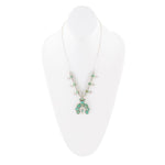 Floral Statement Turquoise and Sterling Silver Necklace - Barse Jewelry