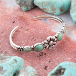 Floral Turquoise and Sterling Silver Cuff Bracelet - Barse Jewelry