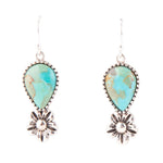 Floral Turquoise and Sterling Silver Earrings - Barse Jewelry