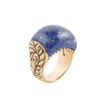 Flourished Bronze Ring - Lapis - Barse Jewelry
