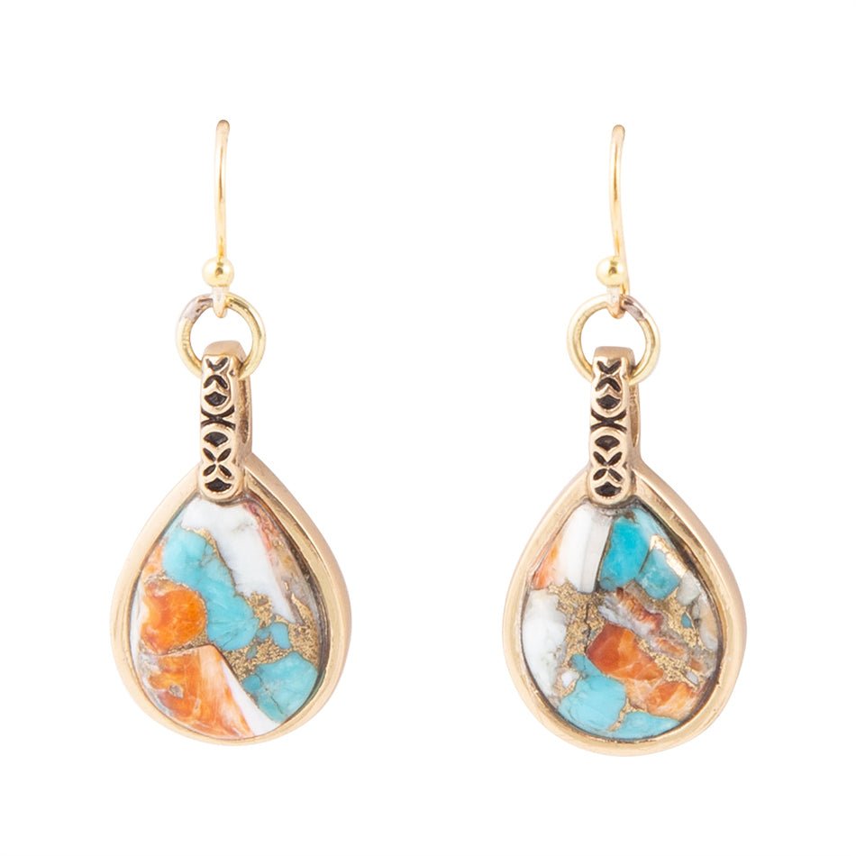Fused Stone Mix Earring - Barse Jewelry